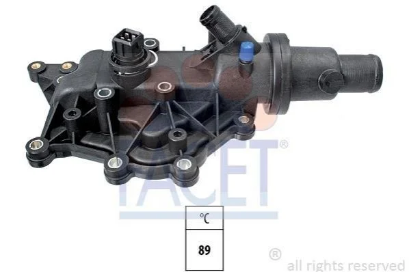 <strong>Термостат (у корпусі з датчиком 4pin 89C) Renault Megane, Laguna, Clio, Scenic (98-) 1.4i, 1.6i Facet FACET 7.8705 (фото 1)</strong>