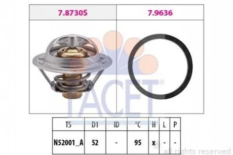 Термостат для FACET 7.8730 фото товару