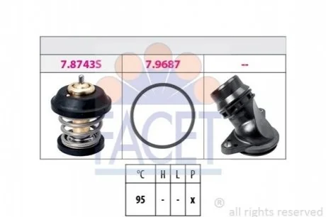Термостат Audi A4 1.8 tfsi (08-15)  для FACET 7.8799K фото товару