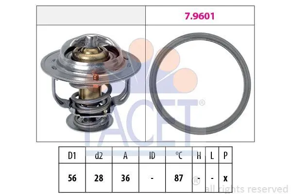 <strong>Термостат Mitsubishi Lancer IX (08-), Outlander II, III (06-) 1.8i, 2.0i, 2.4i (7.8828) Facet FACET 78828 (фото 1)</strong>