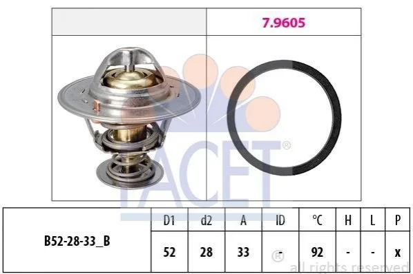<strong>Термостат Ford Connect 1.0 EcoBoost 13-> FACET 7.8928 (фото 1)</strong>