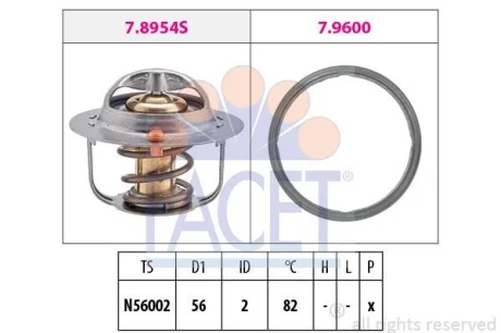 Термостат Subaru Forester (02-), Impreza (00-), Legacy (98-), Tribeca (05-) (7.8954) Facet для FACET 78954 фото товару