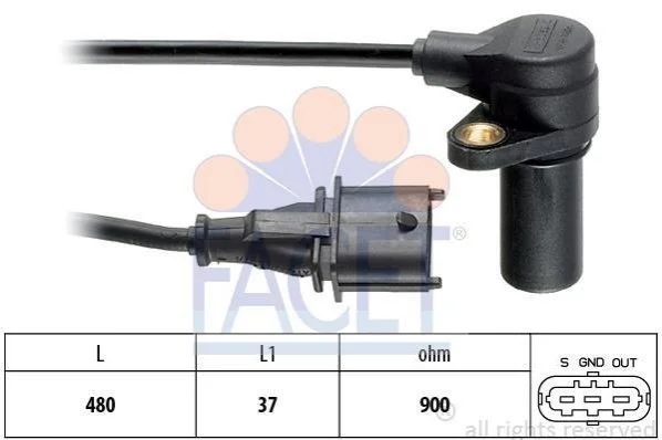 <strong>Датчик коленвала Fiat PUNTO,BRAVA,BRAVO/Lancia KAPPA 1.9D/2.4D 96- FACET 9.0169 (фото 1)</strong>