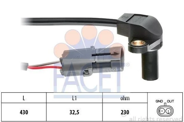 <strong>Датчик положення коленвала Opel Movano/Vivaro / Renault Master/Trafic 2.0-2.8 i/D/DTI 98-> FACET 9.0202 (фото 1)</strong>