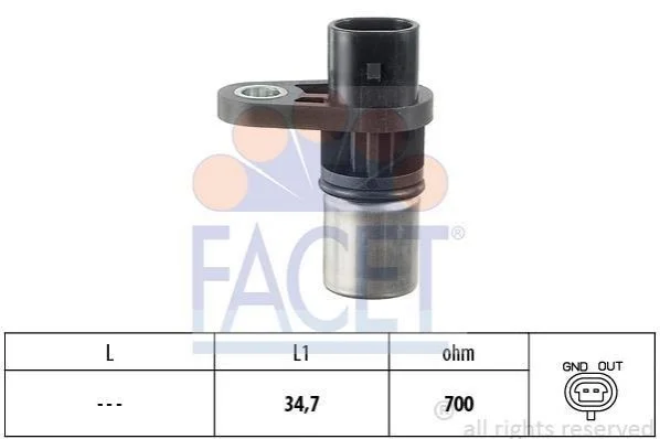 <strong>Датчик положення коленвала Opel Astra/Vectra 2.2 i 00-> FACET 9.0292 (фото 1)</strong>