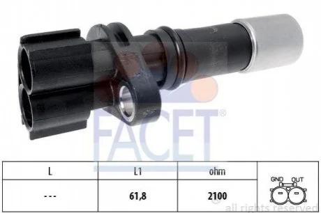 Датчик частоти обертання для FACET 9.0633 фото товару