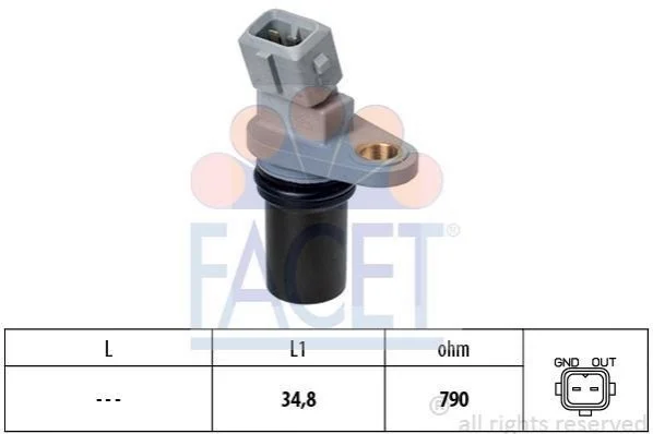 <strong>Датчик положения коленвала Smart 451/452 0.7-1.0 i/Turbo/CDi 03-> FACET 9.0641 (фото 1)</strong>