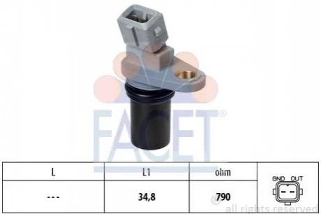 Датчик положения коленвала Smart 451/452 0.7-1.0 i/Turbo/CDi 03-> для FACET 9.0641 фото товара