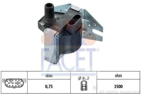 Котушка запалювання Fiat/Alfa/Lancia для Fiat FACET 96008 фото товару