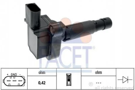 Котушка запалення Mercedes Benz W203/204/211/212 M271 02-> для Mercedes FACET 9.6320 фото товару