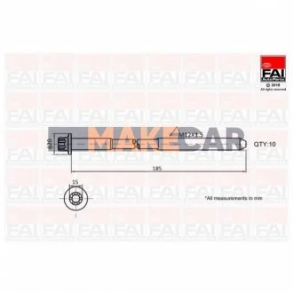 Болти головки блоку (комплект) Elantra 2.0 CRDi 01-06/Santa Fe 2.0/2.2 CRDi 01-13/Tucson 2.0 CRDi 04 для Hyundai, KIA, Vauxhall, Chevrolet, Opel FAI B2129 фото товару