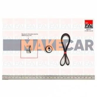 К-т ГРМ (рем. + ролик) Citroen Ax, Saxo, Berlingo 1.1 для Peugeot, Citroen FAI TBK08 фото товару