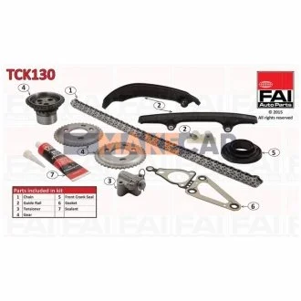 Комплект ланцюга ГРМ для Peugeot, Ford, Citroen, Land Rover, Fiat FAI TCK130 фото товару