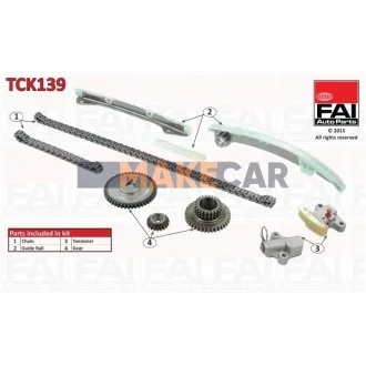 Комплект ланцюга ГРМ для Nissan FAI TCK139 фото товару