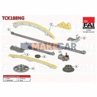 Комплект ланцюга ГРМ для Honda FAI TCK188NG фото товару