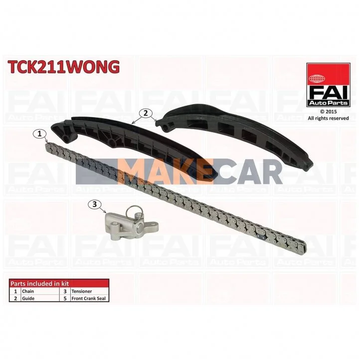 <strong>Ланцюг приводу ГРМ (к-кт) VAG 1.4TSI (+VVT) 07- (без ущільн., без шестерні) FAI TCK211WONG (фото 1)</strong>