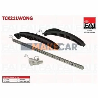 Ланцюг приводу ГРМ (к-кт) VAG 1.4TSI (+VVT) 07- (без ущільн., без шестерні) для FAI TCK211WONG фото товару