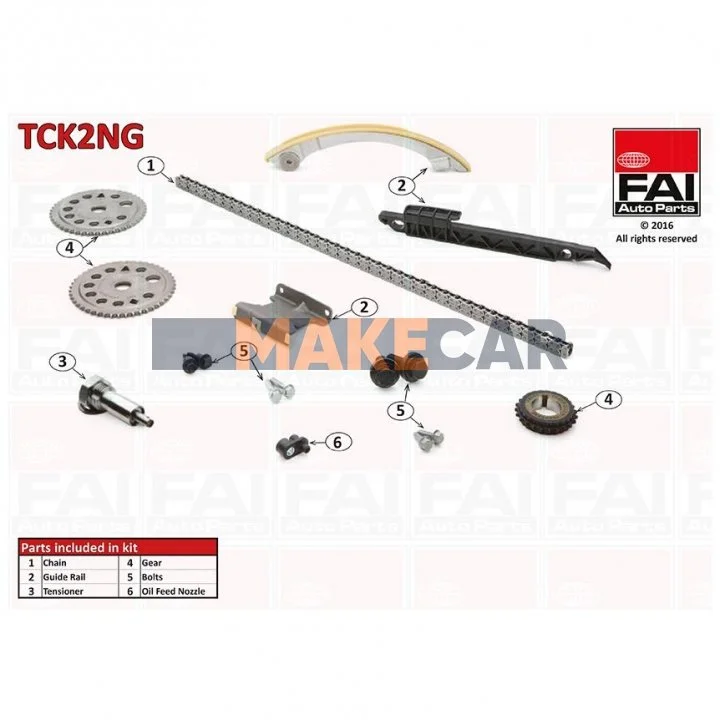<strong>Комплект ланцюга ГРМ Vectra C 2.2 i 04-09 FAI TCK2NG (фото 1)</strong>
