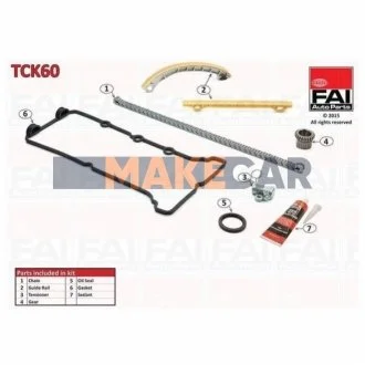 Комплект ланцюга ГРМ для Fiat, Suzuki, Subaru FAI TCK60 фото товару