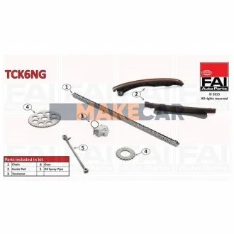 Ланцюг приводу ГРМ (к-кт) 1.3JTD/CDTi Doblo/Combo 04- (шестерні) для FAI TCK6NG фото товару