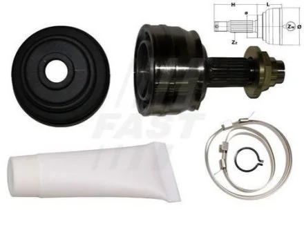 Шрус Fiat Punto 93 Зовнішній 55/60/75 для FAST FT25004K фото товару