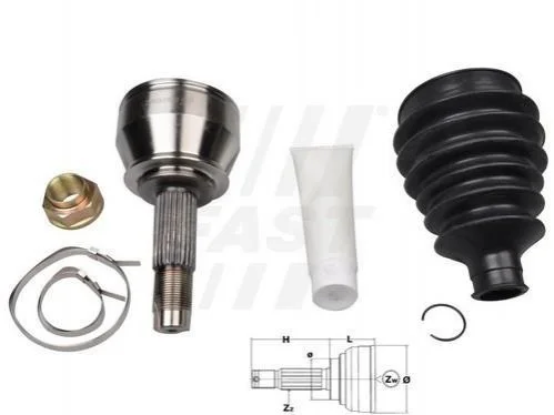 <strong>ШРКШ зовнішній к-кт 25x24 зуб. doblo 1.3/1.9d 01- Fast FAST FT25072K (фото 1)</strong>