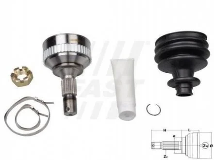 Шрус колісний ABS48 25/34 шліца Peugeot Partner для FAST FT25088K фото товару