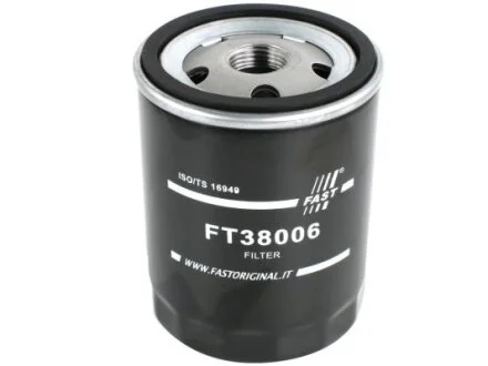 Фільтр масляний 1.8MPI 16V, 1.7D 8V, 1.7TD 8V, 1.9D 8V, 1.9TD 8V Fiat Ducato 94-02, Fiat Bravo 95-01, Fiat Palio 96-20 для FAST FT38006 фото товару
