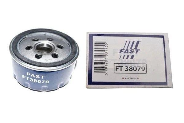 <strong>Фільтр масляний 1.6MPI 16V, 1.6MPI 8V, 1.4MPI 16V Renault Megane III 09-16, Renault Trafic 00-14, Nissan Qashqai 07-14 FAST FT38079 (фото 1)</strong>
