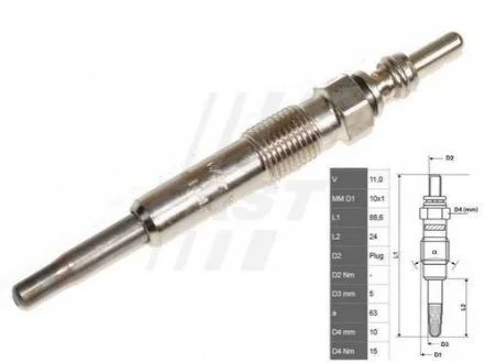 Свічка накалу 1.9dci для FAST FT82726 фото товару