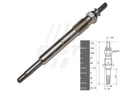 <strong>Свічка Розжарення Fiat Ducato 02 2.0 Jtd/Hdi FAST FT82732 (фото 1)</strong>