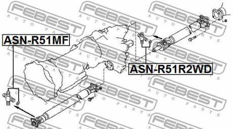 Хрестовина карданного валу PATHFINDER 3.0 dCi 10- (29X69/95) FEBEST ASN-R51MF фото товара