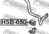 Втулка переднього стабілізатора d27.2 FEBEST HSB050 (фото 2)