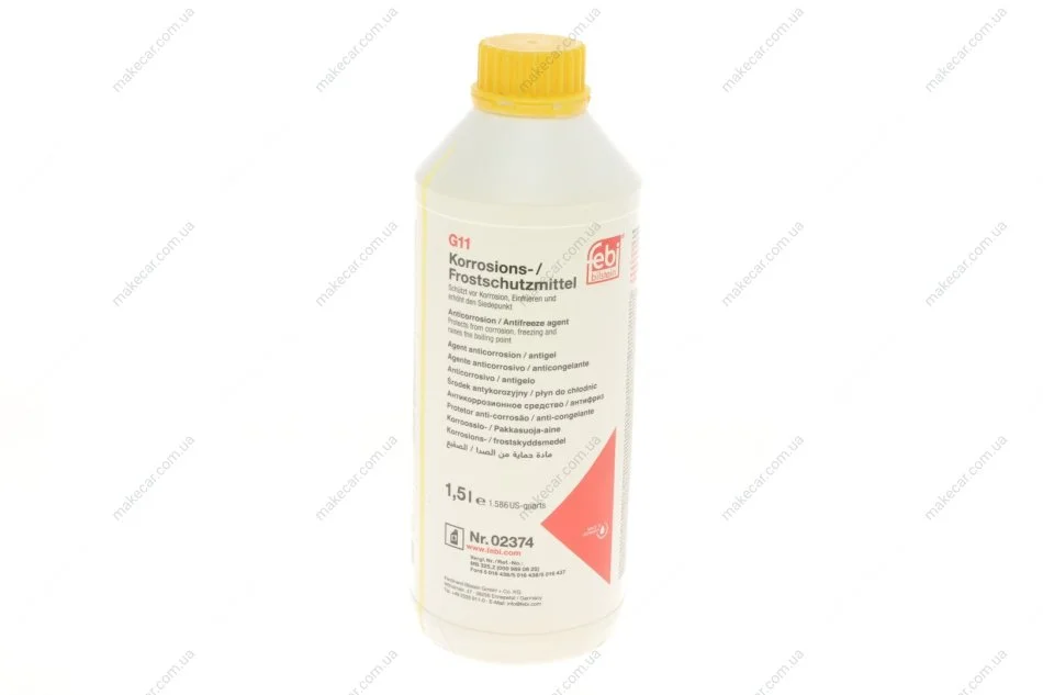 <strong>Антифриз-концентрат G11, 1.5л. жовтий FEBI BILSTEIN 02374 (фото 1)</strong>