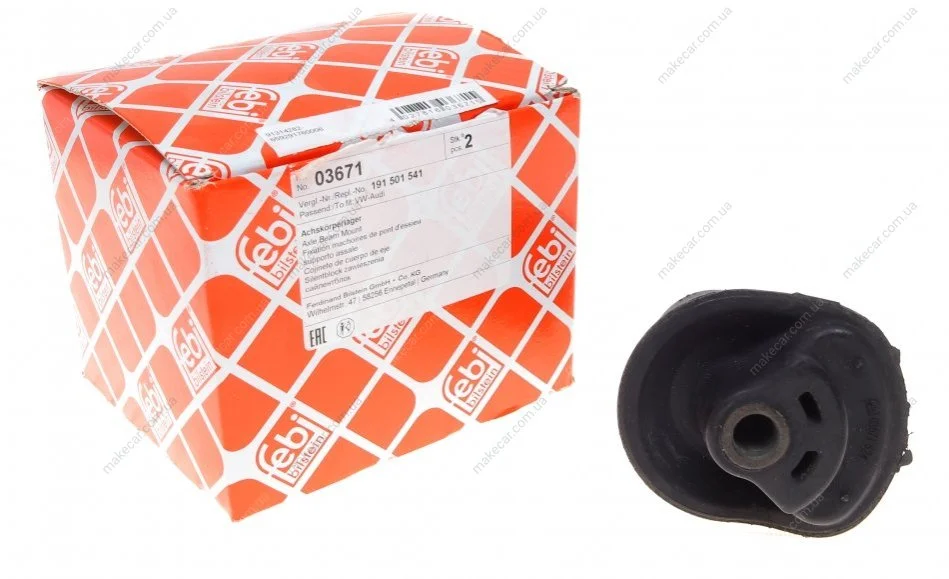 <strong>Втулка балки SEAT TOLEDO I, VW CORADO, VW GOLF II, JETTA II 83-99 зад. міст (Вир-во FEBI) FEBI BILSTEIN 03671 (фото 1)</strong>