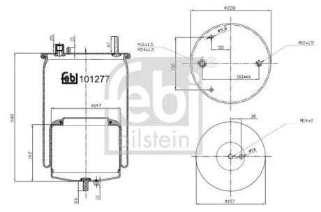 Сильфон пневматичної підвіски для FEBI BILSTEIN 101277 фото товару