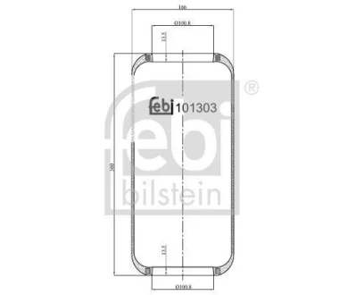 Пневморесора 1S 215-23 для FEBI BILSTEIN 101303 фото товару