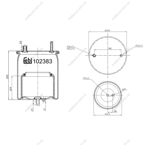 <strong>Подушка амортизуюча FEBI BILSTEIN 102383 (фото 1)</strong>
