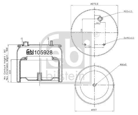 <strong>Подушка амортизуюча FEBI BILSTEIN 105928 (фото 1)</strong>