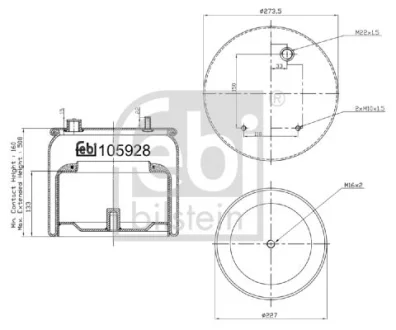Подушка амортизуюча для FEBI BILSTEIN 105928 фото товару