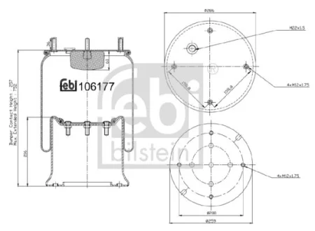 Подушка амортизуюча для FEBI BILSTEIN 106177 фото товару