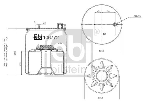 <strong>Подушка амортизуюча FEBI BILSTEIN 106772 (фото 1)</strong>