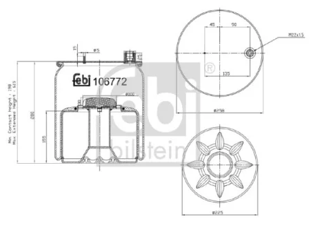 Подушка амортизуюча для FEBI BILSTEIN 106772 фото товару