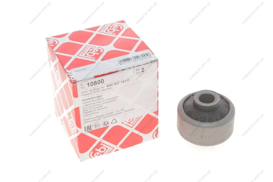 <strong>Сайлентблок важеля AUDI 100/A6 (91-97) передн. вісь, внутр. (Вир-во Febi) FEBI BILSTEIN 10800 (фото 1)</strong>