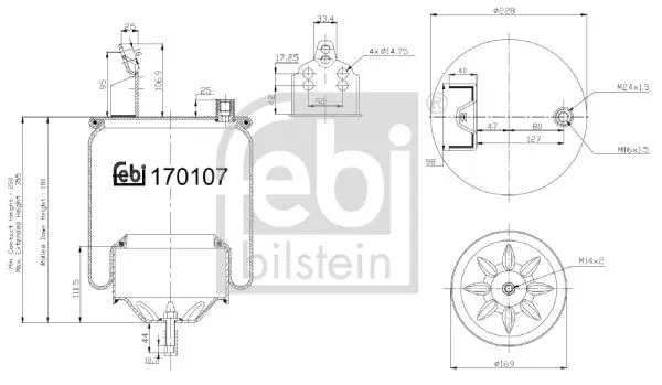 <strong>Подушка амортизуюча FEBI BILSTEIN 170107 (фото 1)</strong>
