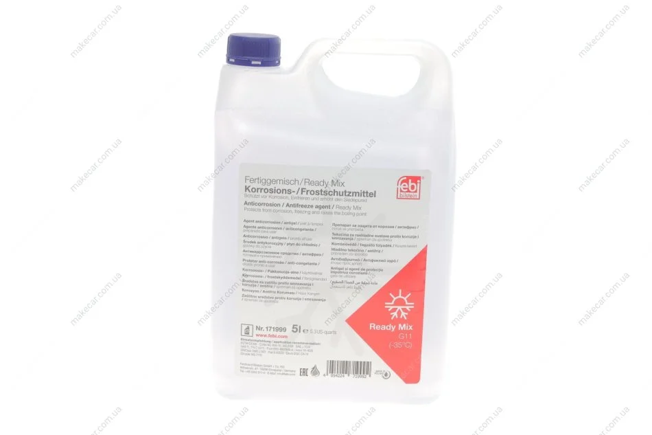 <strong>Антифриз готовий до використання G11 -35°C, 5л. синій FEBI BILSTEIN 171999 (фото 1)</strong>