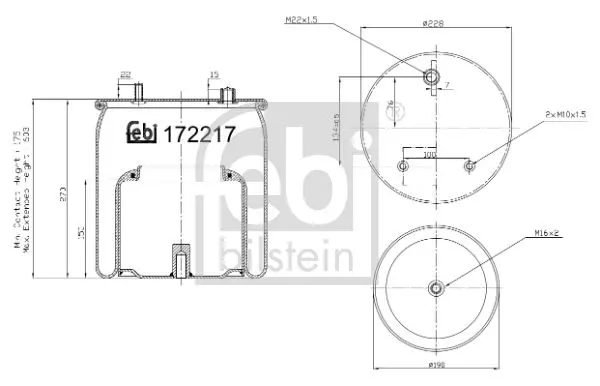 <strong>Подушка амортизуюча FEBI BILSTEIN 172217 (фото 1)</strong>