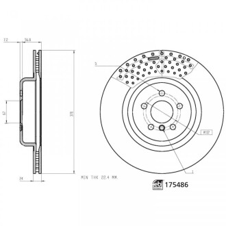 Диск гальмівний FEBI BILSTEIN 175486 фото товару