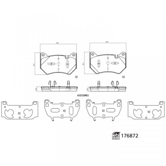 Колодки гальмівні FEBI BILSTEIN 176872 фото товару