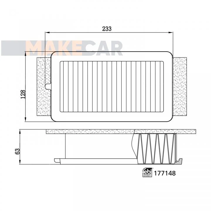 <strong>FEBI RENAULT Повітряний фільтр CAPTUR II (HF_) Blue dCi 115 (HFAD) 20- FEBI BILSTEIN 177148 (фото 1)</strong>
